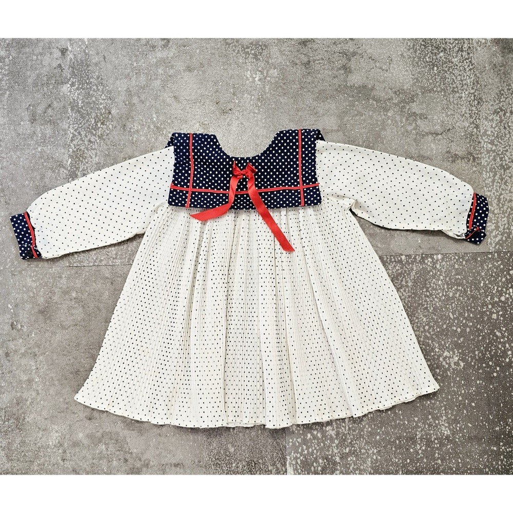 Vintage Nautical Themed Baby Girl Dress Made In England